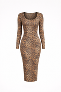 Lady Midi Dress in Leopard