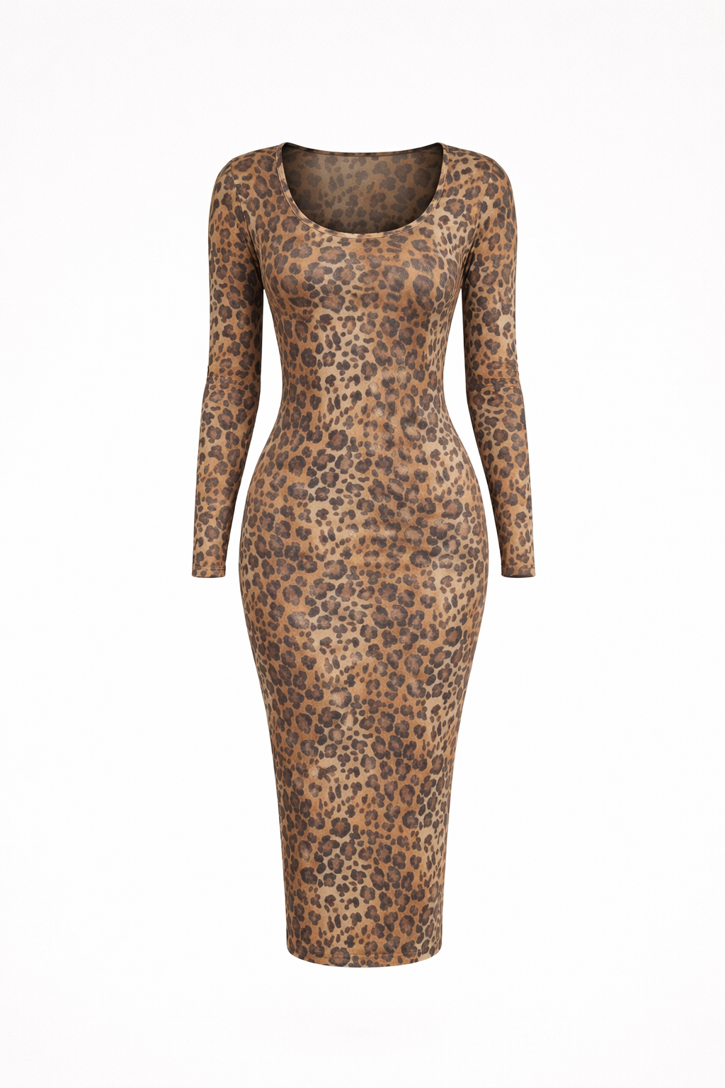 Lady Midi Dress in Leopard