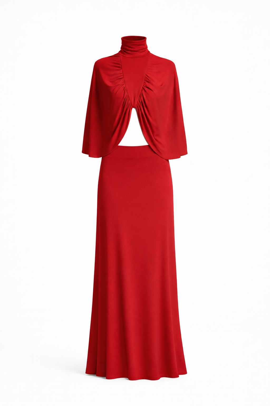 Nightingale Wingz Cape and Day Skirt Set in Lipstick