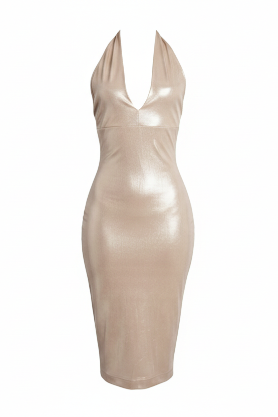 Cassandra Cocktail Dress in Champagne