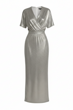 Destiny Maxi Dress in Silver