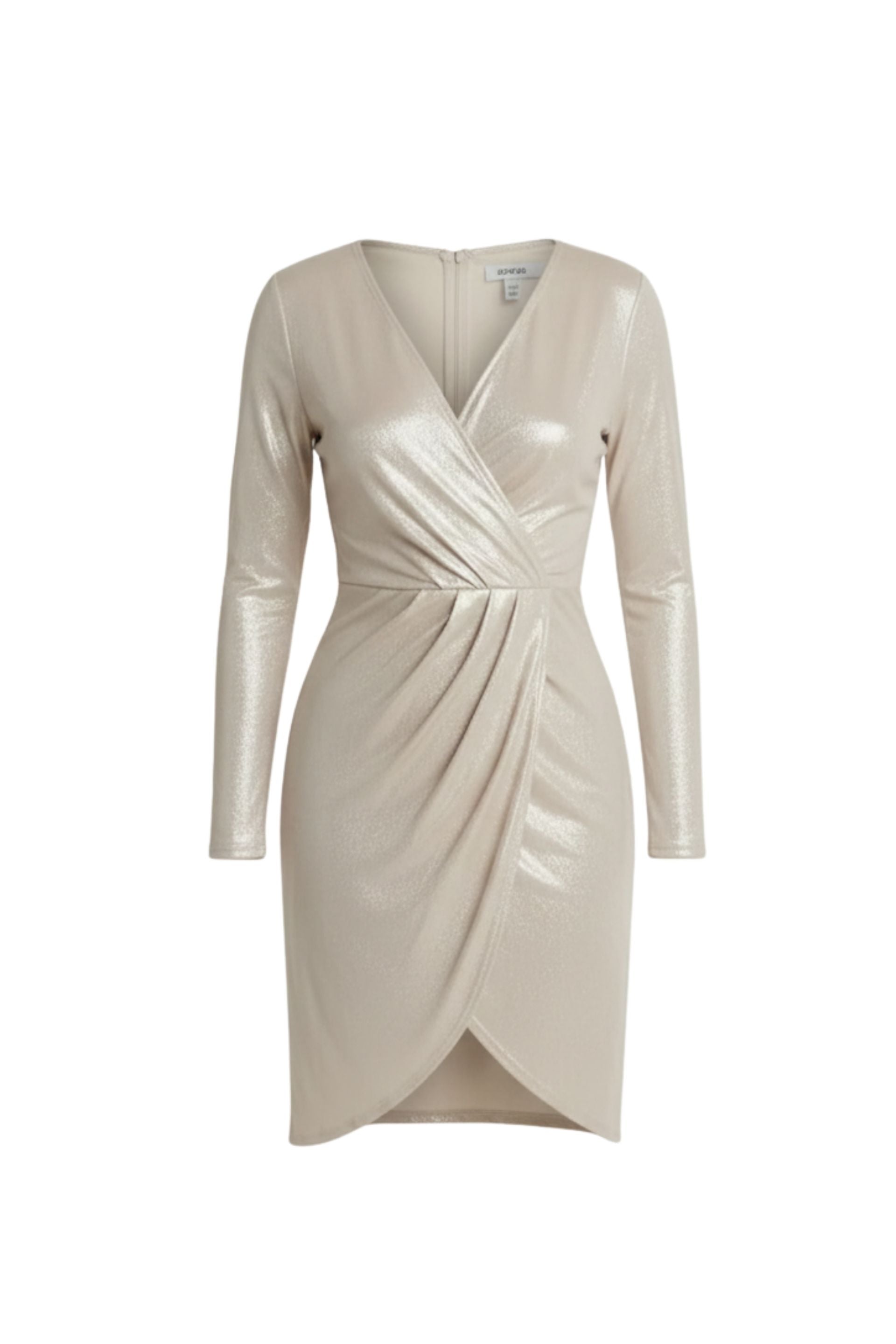 Crystal Wrap Dress in Pearl