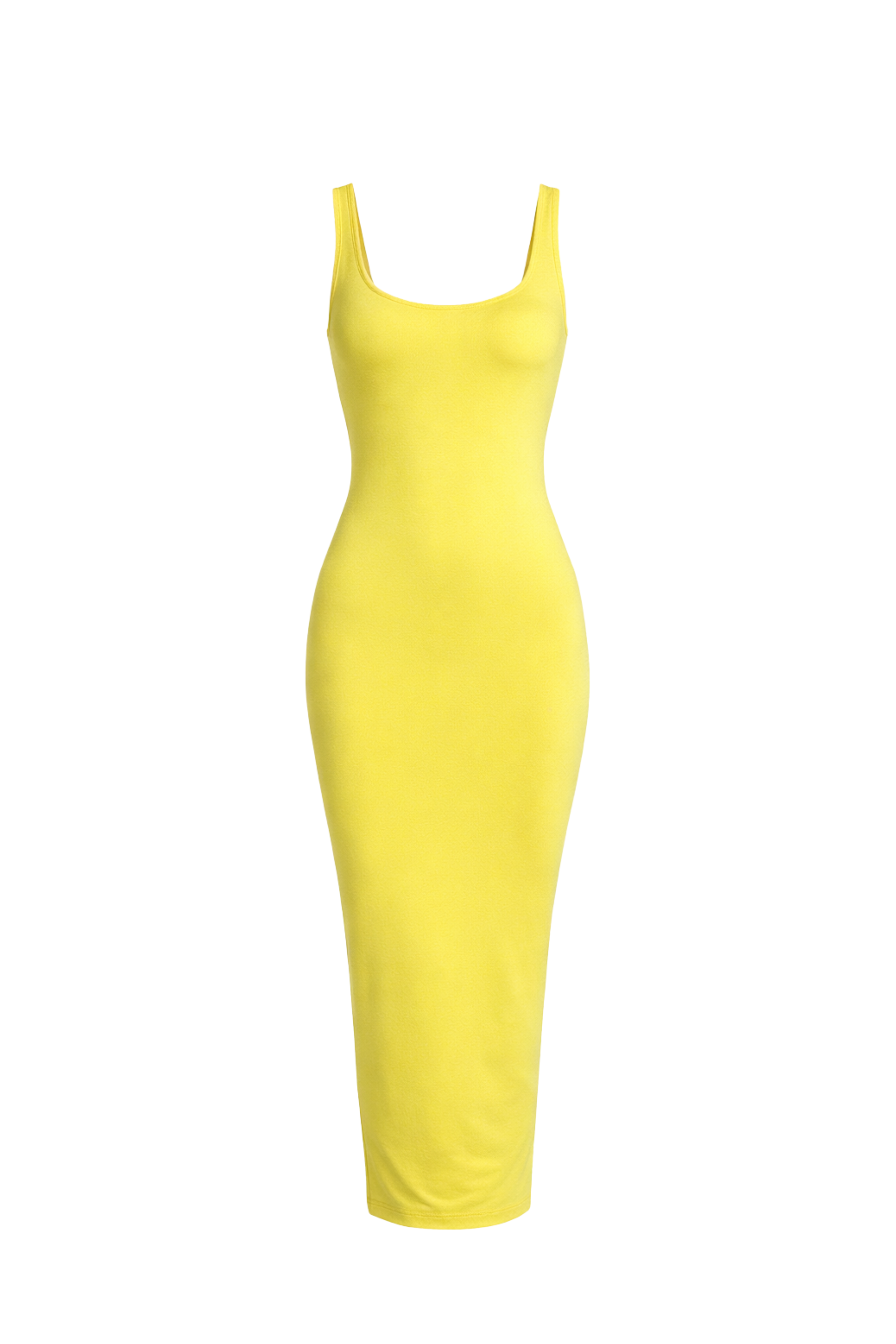 Lady O Sleevless Midi Dress in Lemon